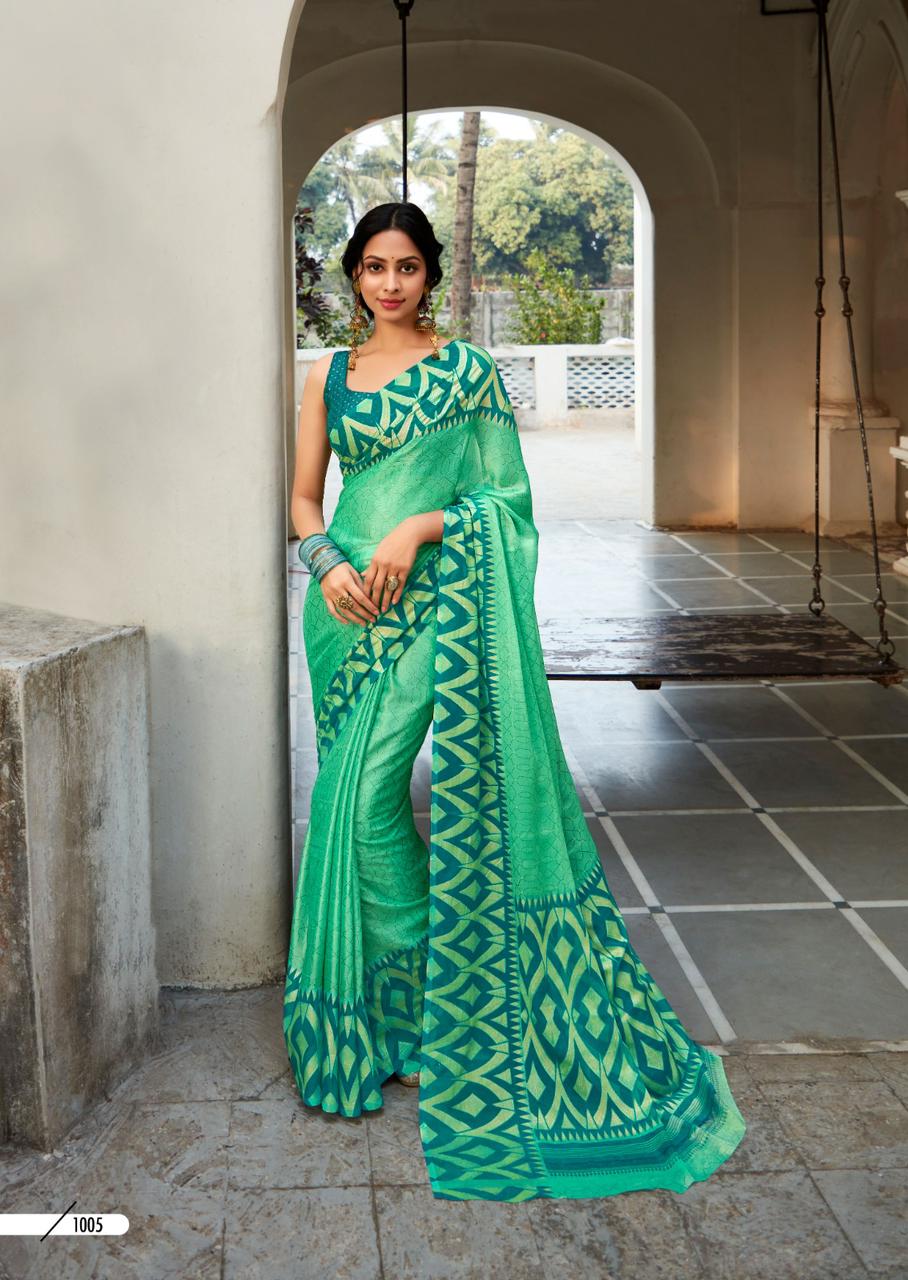 Krishna Vol 7 By Kashvi Printed Chiffon Sarees Wholesale Shop In Surat